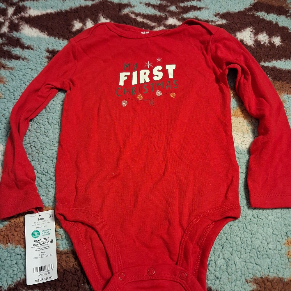 Carter's Festive Red Christmas Bodysuit